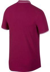 Теннисная футболка мужская Nike Court Advantage Polo true berry/true berry