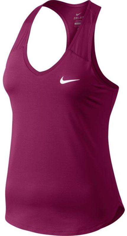 Теннисная майка женская Nike Pure Tank true berry/white