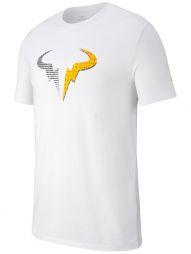 Тенісна футболка чоловіча Nike Court Rafa Dry Tee white/laser orange