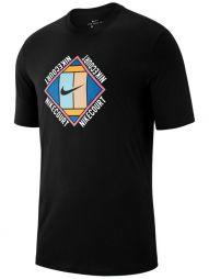 Тенісна футболка чоловіча Nike Court Tee OZ GX black/black
