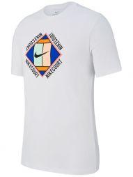 Тенісна футболка чоловіча Nike Court Tee OZ GX white/black