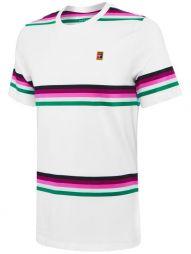 Теннисная футболка мужская Nike Court Cotton Heritage Tee white/multicolor