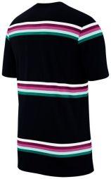 Теннисная футболка мужская Nike Court Cotton Heritage Tee black/multicolor