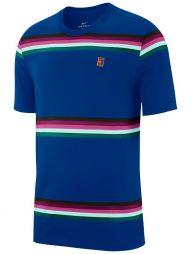 Теннисная футболка мужская Nike Court Cotton Heritage Tee indigo force/multicolor
