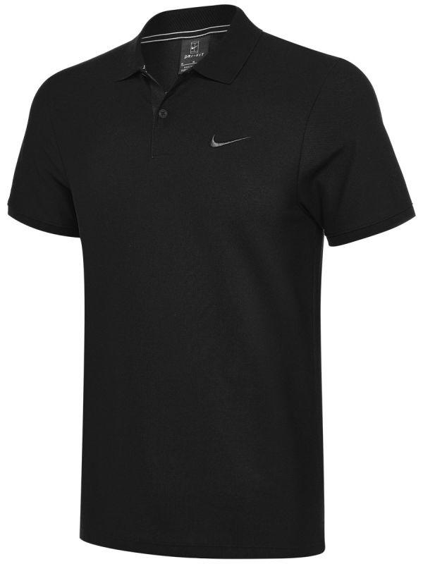 Теннисная футболка мужская Nike Court Advantage Polo Essential black/black