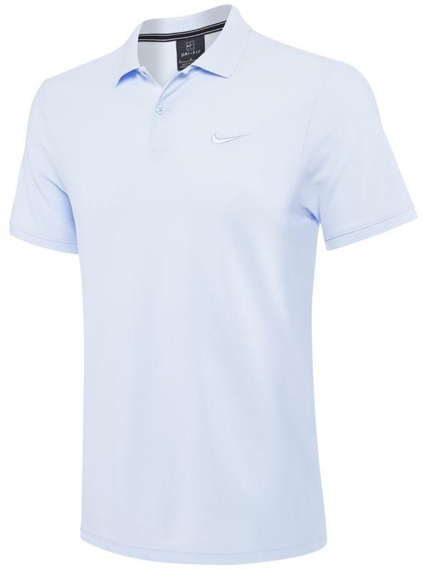 Теннисная футболка мужская Nike Court Advantage Polo Essential half blue/half blue