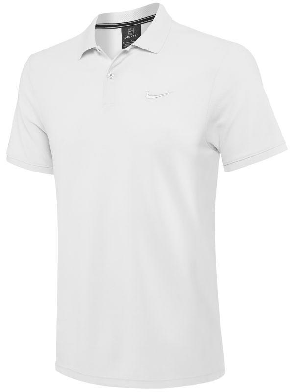 Теннисная футболка мужская Nike Court Advantage Polo Essential white/white