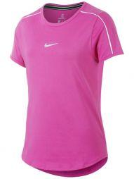 Тенісна футболка дитяча Nike Court G Dry Top active fuchsia/white/white Тенісна футболка дитяча Nike Court G Dry Top active fuchsia/white/white