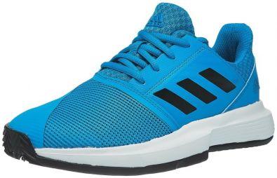 Дитячі тенісні кросівки Adidas CourtJam xJ Грунт shock cyan/core black/ftwr white Дитячі тенісні кросівки Adidas CourtJam xJ Грунт shock cyan/core black/ftwr white