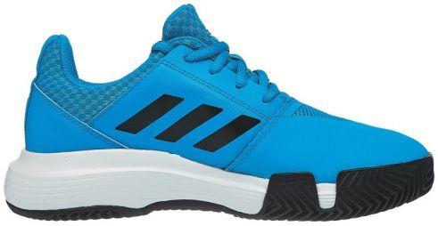 Дитячі тенісні кросівки Adidas CourtJam xJ Грунт shock cyan/core black/ftwr white Дитячі тенісні кросівки Adidas CourtJam xJ Грунт shock cyan/core black/ftwr white