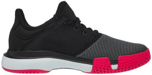 Дитячі тенісні кросівки Adidas SoleCourt xJ core black/hi-res yellow/shock red Дитячі тенісні кросівки Adidas SoleCourt xJ core black/hi-res yellow/shock red