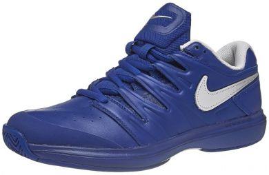 Тенісні кросівки чоловічі Nike Air Zoom Prestige HC LTHR indigo force/metallic silver/indigo vibrant Тенісні кросівки чоловічі Nike Air Zoom Prestige HC LTHR indigo force/metallic silver/indigo vibrant