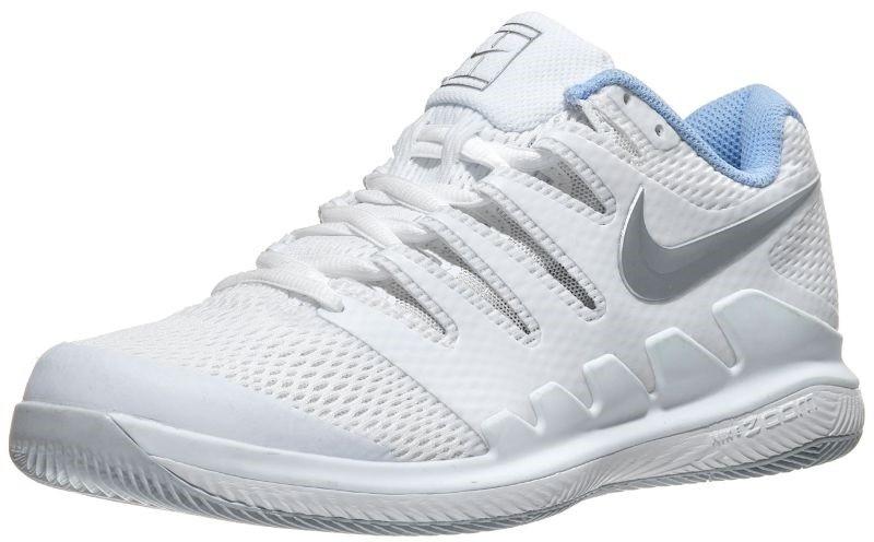 Теннисные кроссовки женские Nike WMNS Air Zoom Vapor 10 HC white/metallic silver/pure platinum