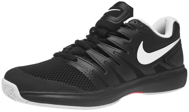 Детские теннисные кроссовки Nike Air Zoom Prestige JR black/white/bright crimson