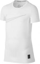 Тенісна термофутболка дитяча Nike Pro SS Comp Top white Тенісна термофутболка дитяча Nike Pro SS Comp Top white