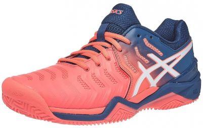 Теннисные кроссовки женские Asics Gel-Resolution 7 ГРУНТ papaya/white Теннисные кроссовки женские Asics Gel-Resolution 7 ГРУНТ papaya/white