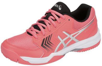 Теннисные кроссовки женские Asics Gel-Dedicate 5 ГРУНТ papaya/silver Теннисные кроссовки женские Asics Gel-Dedicate 5 ГРУНТ papaya/silver