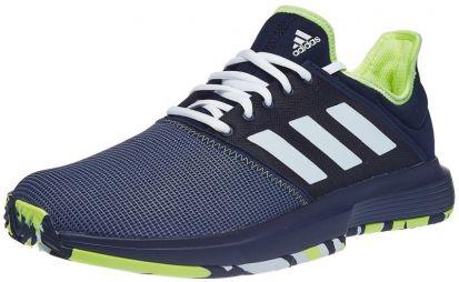 Тенісні кросівки чоловічі Adidas GameCourt M collegiate navy/ftwr white/hi-res yellow Тенісні кросівки чоловічі Adidas GameCourt M collegiate navy/ftwr white/hi-res yellow