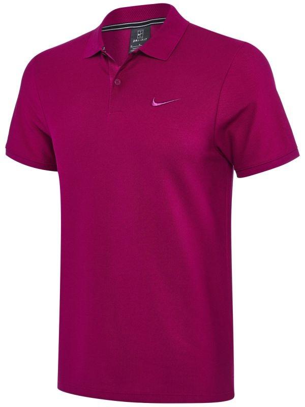 Теннисная футболка мужская Nike Court Advantage Polo Essential true berry/true berry
