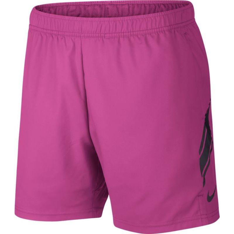 Теннисные шорты мужские Nike Court Dry 7in Short active fuchsia/oil grey/oil grey