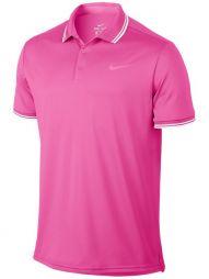 Теннисная футболка мужская Nike Court Dry Polo Solid PQ active fuchsia/active fuchsia
