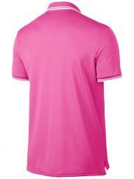 Теннисная футболка мужская Nike Court Dry Polo Solid PQ active fuchsia/active fuchsia