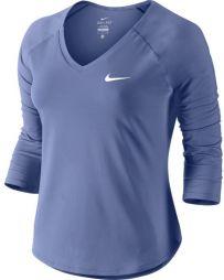 Теннисная футболка женская Nike Court Pure Top 3-4 purple slate/white