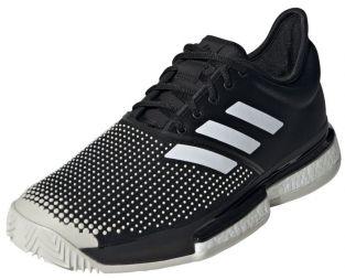 Тенісні кросівки чоловічі Adidas SoleCourt Boost M ГРУНТ core black/white/raw white Тенісні кросівки чоловічі Adidas SoleCourt Boost M ГРУНТ core black/white/raw white