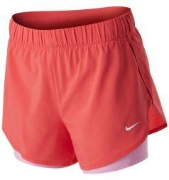 Тенісні шорти жіночі Nike Spring Flex 2in1 Woven Short ember glow/pink rise