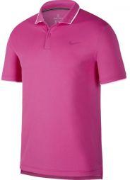 Теннисная футболка мужская Nike Court Dry Team Polo active fuchsia/white/active fuchsia