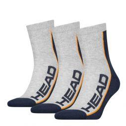 Head Performance Short Crew 3-pack/grey/blue