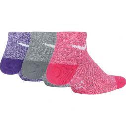 Носки детские Nike Performance Cushioned Quarter Junior 3-pack/pink/grey/violet
