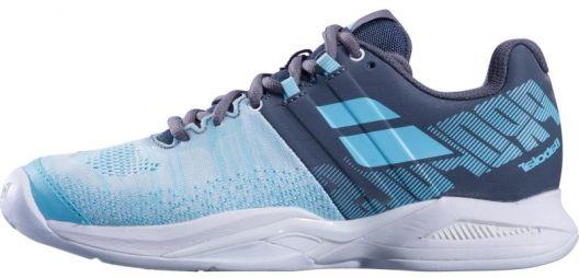 Теннисные кроссовки женские Babolat Propulse Blast ГРУНТ grey/blue radiance Теннисные кроссовки женские Babolat Propulse Blast ГРУНТ grey/blue radiance