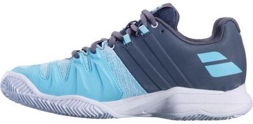 Теннисные кроссовки женские Babolat Propulse Blast ГРУНТ grey/blue radiance Теннисные кроссовки женские Babolat Propulse Blast ГРУНТ grey/blue radiance