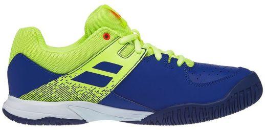 Детские теннисные кроссовки Babolat Pulsion All Court Junior blue/fluo aero Детские теннисные кроссовки Babolat Pulsion All Court Junior blue/fluo aero