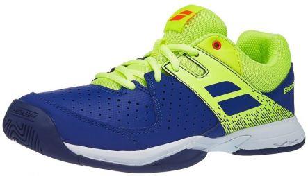 Детские теннисные кроссовки Babolat Pulsion Грунт Junior blue/fluo aero Детские теннисные кроссовки Babolat Pulsion Грунт Junior blue/fluo aero