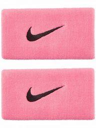 Напульсник Nike Swoosh Double-Wide Wristbands pink gaze/oil grey Напульсник Nike Swoosh Double-Wide Wristbands pink gaze/oil grey