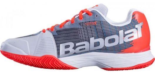 Теннисные кроссовки мужские Babolat Jet Mach I ГРУНТ silver/fluo strike Теннисные кроссовки мужские Babolat Jet Mach I ГРУНТ silver/fluo strike