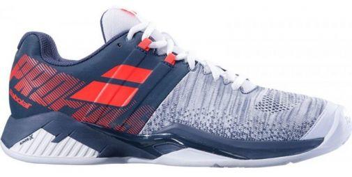 Теннисные кроссовки мужские Babolat Propulse Blast ГРУНТ grey/fluo strike Теннисные кроссовки мужские Babolat Propulse Blast ГРУНТ grey/fluo strike