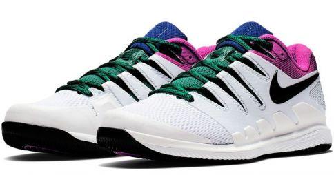 Тенісні кросівки чоловічі Nike Air Zoom Vapor 10 HC white/black/platinum tint Тенісні кросівки чоловічі Nike Air Zoom Vapor 10 HC white/black/platinum tint