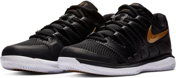 Тенісні кросівки жіночі Nike WMNS Air Zoom Vapor 10 HC black/metallic gold/white Тенісні кросівки жіночі Nike WMNS Air Zoom Vapor 10 HC black/metallic gold/white