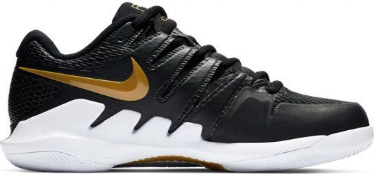 Тенісні кросівки жіночі Nike WMNS Air Zoom Vapor 10 HC black/metallic gold/white Тенісні кросівки жіночі Nike WMNS Air Zoom Vapor 10 HC black/metallic gold/white