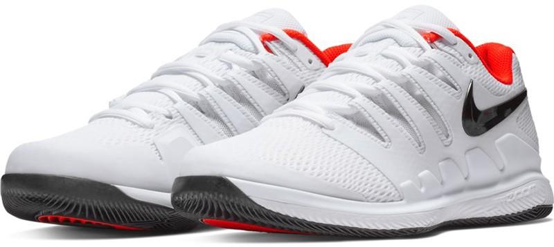 Теннисные кроссовки мужские Nike Air Zoom Vapor 10 HC white/black/bright crimson