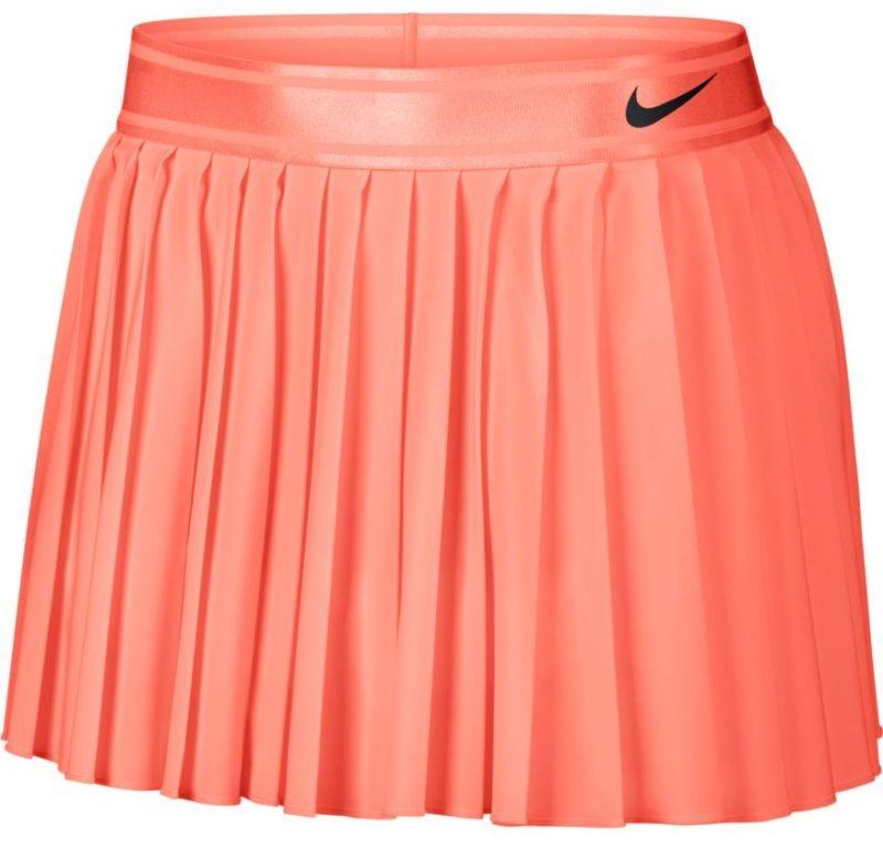 Тенісна спідничка жіноча Nike Court Victory Skirt orange pulse/black