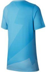 Тенісна футболка дитяча Nike Court Rafa GX Tee Boys blue gaze/total orange Тенісна футболка дитяча Nike Court Rafa GX Tee Boys blue gaze/total orange