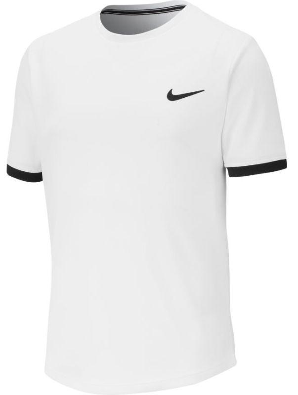 Теннисная футболка детская Nike Court Dry Top SS Boys white/black/black