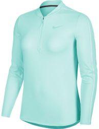 Тенісна футболка жіноча Nike Court Women Dry 1/2 Zip Top teal tint/white/white/teal tint