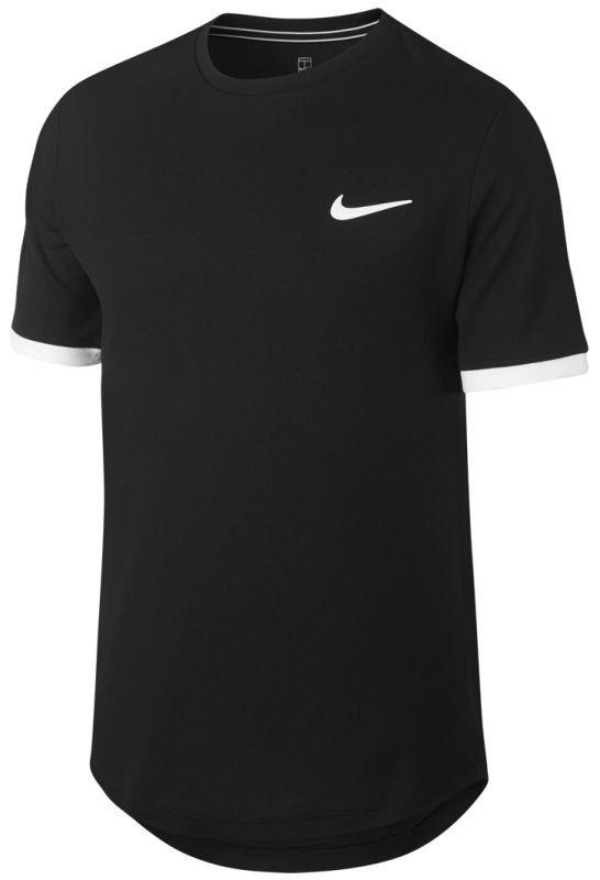 Тенісна футболка дитяча Nike Court Dry Top SS Boys black/white/white