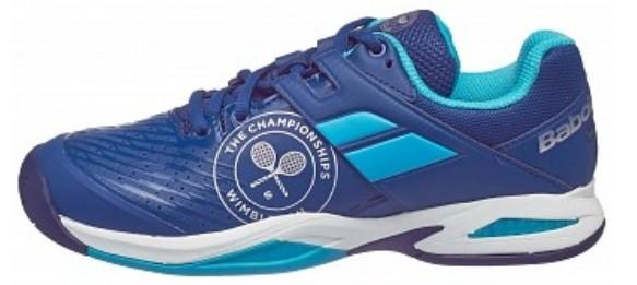 Детские теннисные кроссовки Babolat Junior Propulse All Court Wimbledon blue/light blue