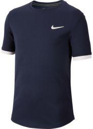 Тенісна футболка дитяча Nike Court Dry Top SS Boys obsidian/white/white Тенісна футболка дитяча Nike Court Dry Top SS Boys obsidian/white/white